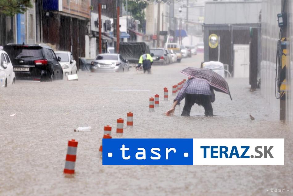Povodne v Juznej Korei si vyziadali 4 obete urady evakuovali 5000 ludi