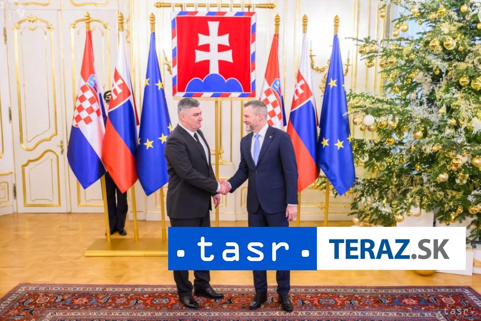 VIDEO Pellegrini prijal prezidenta Chorvatska hovorili aj o Ukrajine
