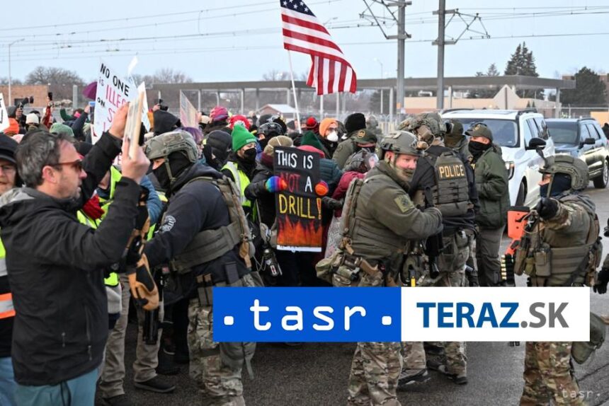 V Minneapolise doslo k stretu demonstrantov s bezpecnostnymi silami