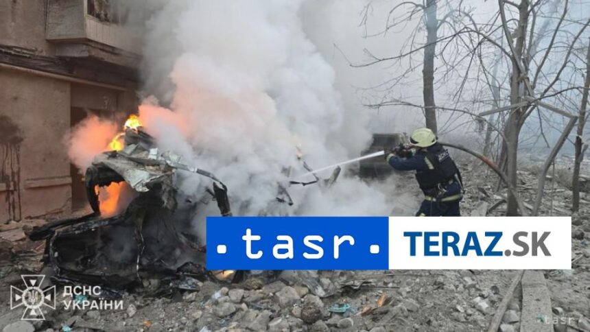 Ukrajina Dronovy utok Moskvy v Charkove si vyzadal sest zranenych