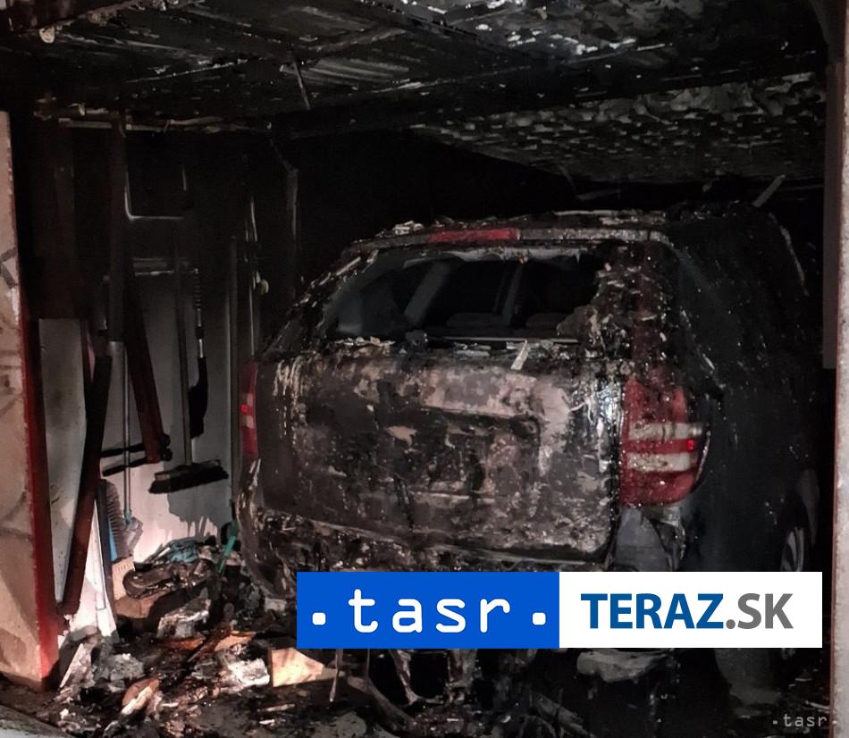 podpalac v ziline v noci sa auto vznietilo