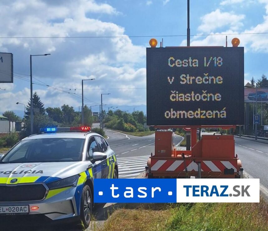 VODICI POZOR Pod Strecnom sa jazdi v jednom pruhu