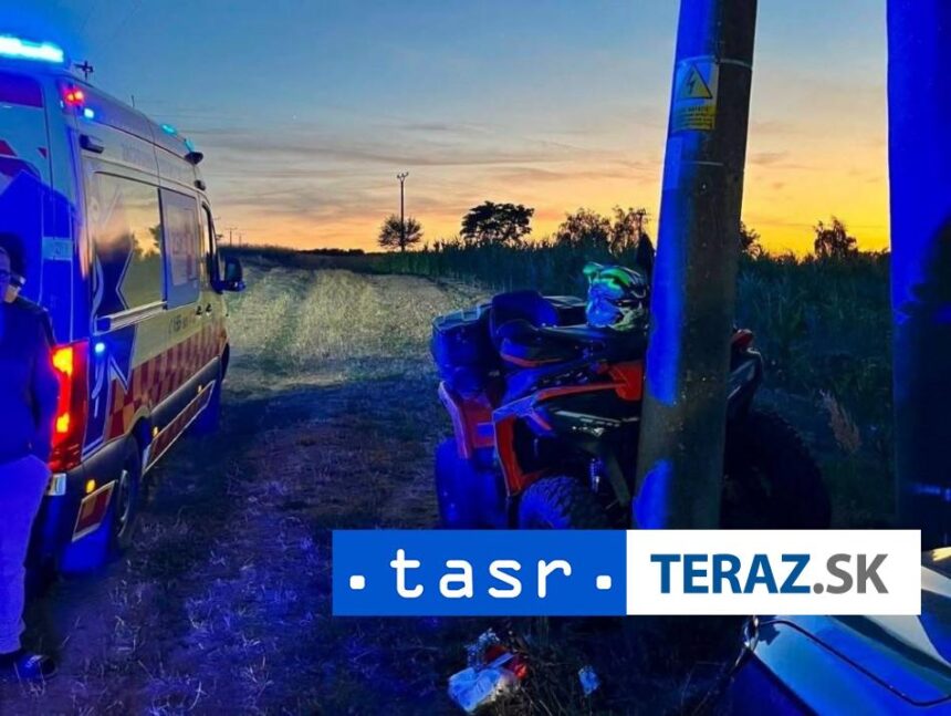 nestastie na ceste vodic stvorkolky narazil do elektrickeho stlpa
